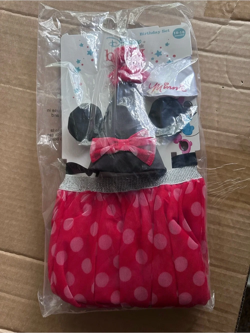 Disney Minnie Mouse Birthday or Halloween Costume 12-18 months sealed
